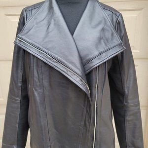 Chelsea28 Black Moto Genuine Leather Jacket Motorcycle XXL Zip-Up 2XL
